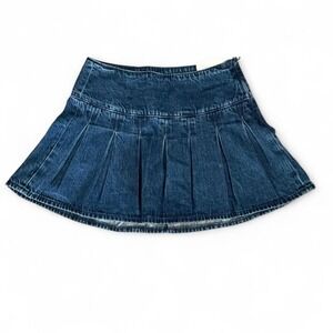 American Eagle High Rise Denim Skort Size 000 23W Dark Wash NWT